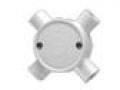 4 WAY ROUND JUNCTION BOX c/w Lid+Bolt